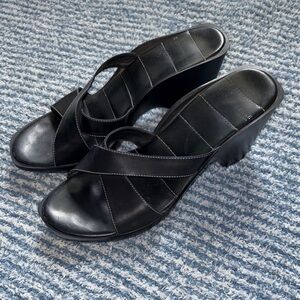 Kenneth Cole Leather Heel Sandals